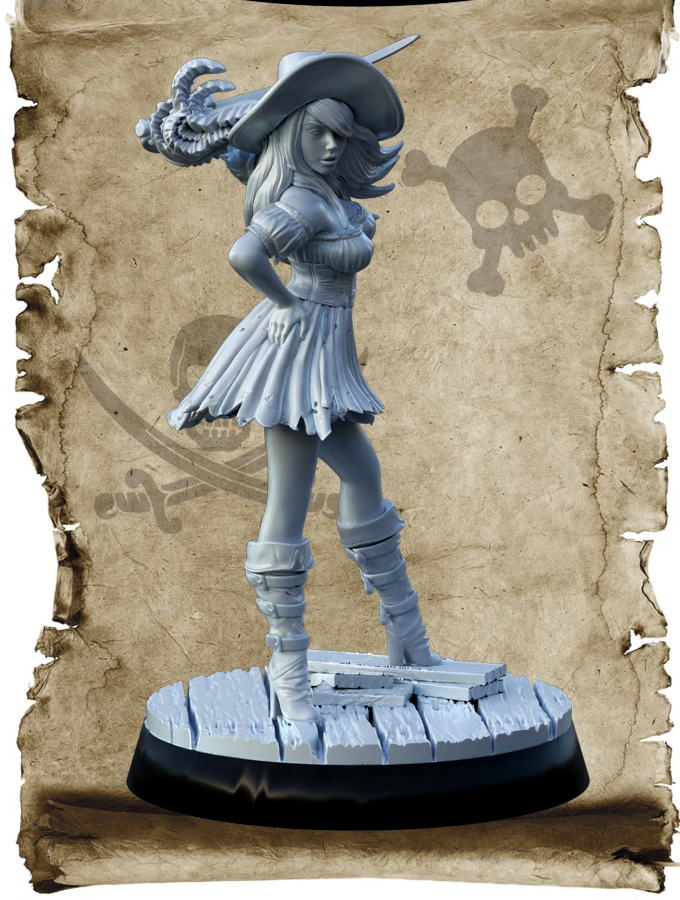 Wild Miniatures - Pirate Girls - Mira - 32/75mm Pin Up/Figure/Model/Diorama
