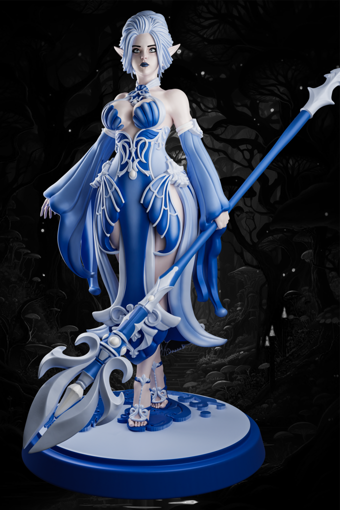 Lady Miniatures - Eladrin Elves - Kai - 75mm Pin Up/Figure/Model/Diorama