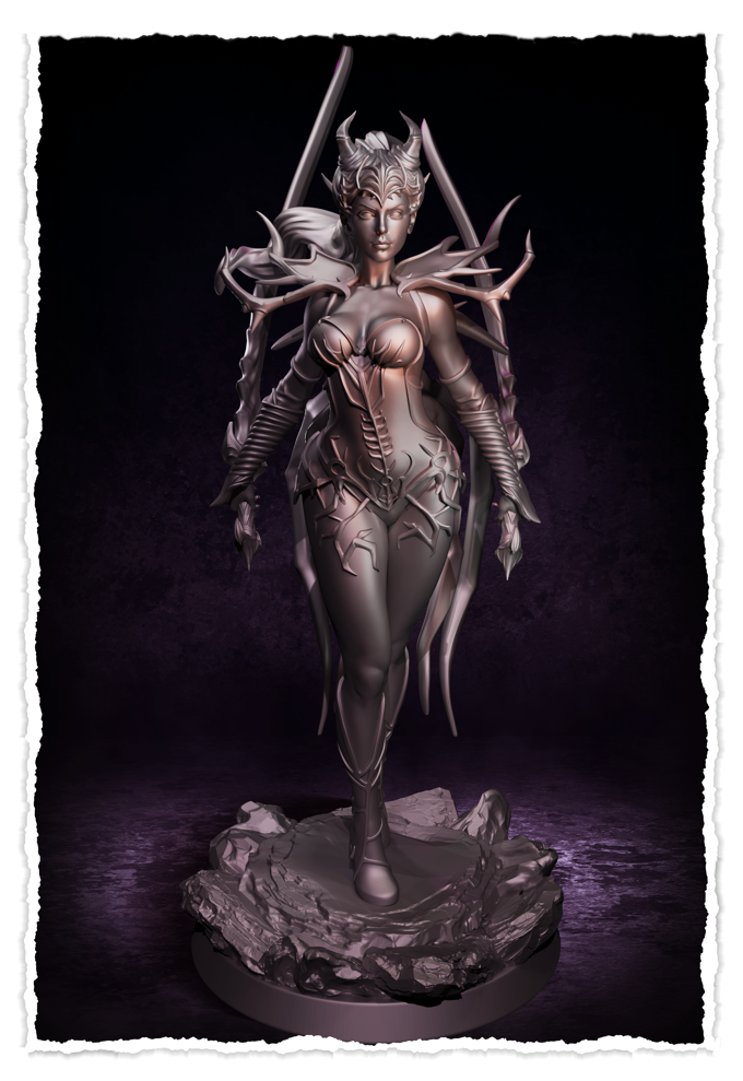 Jugglers Miniatures - Queen of Spiders #3 - 75mm Pin Up/Figure/Model/Diorama
