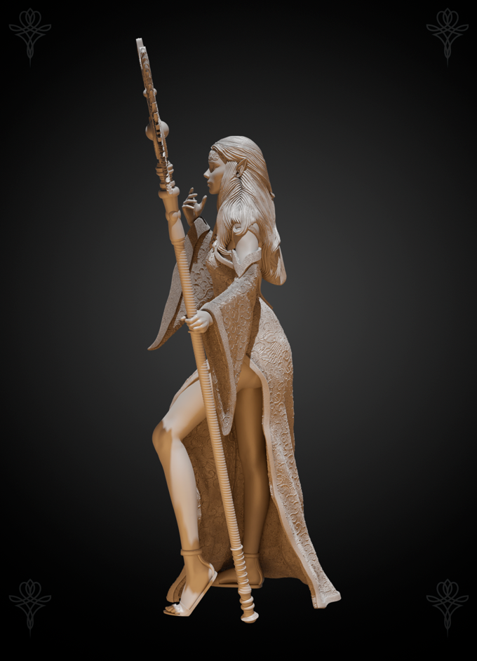 Acadia Studios - Tara Elven Queen - 32/75/100mm DnD/TTRPG Figure/Miniature - Helios3DPrinting