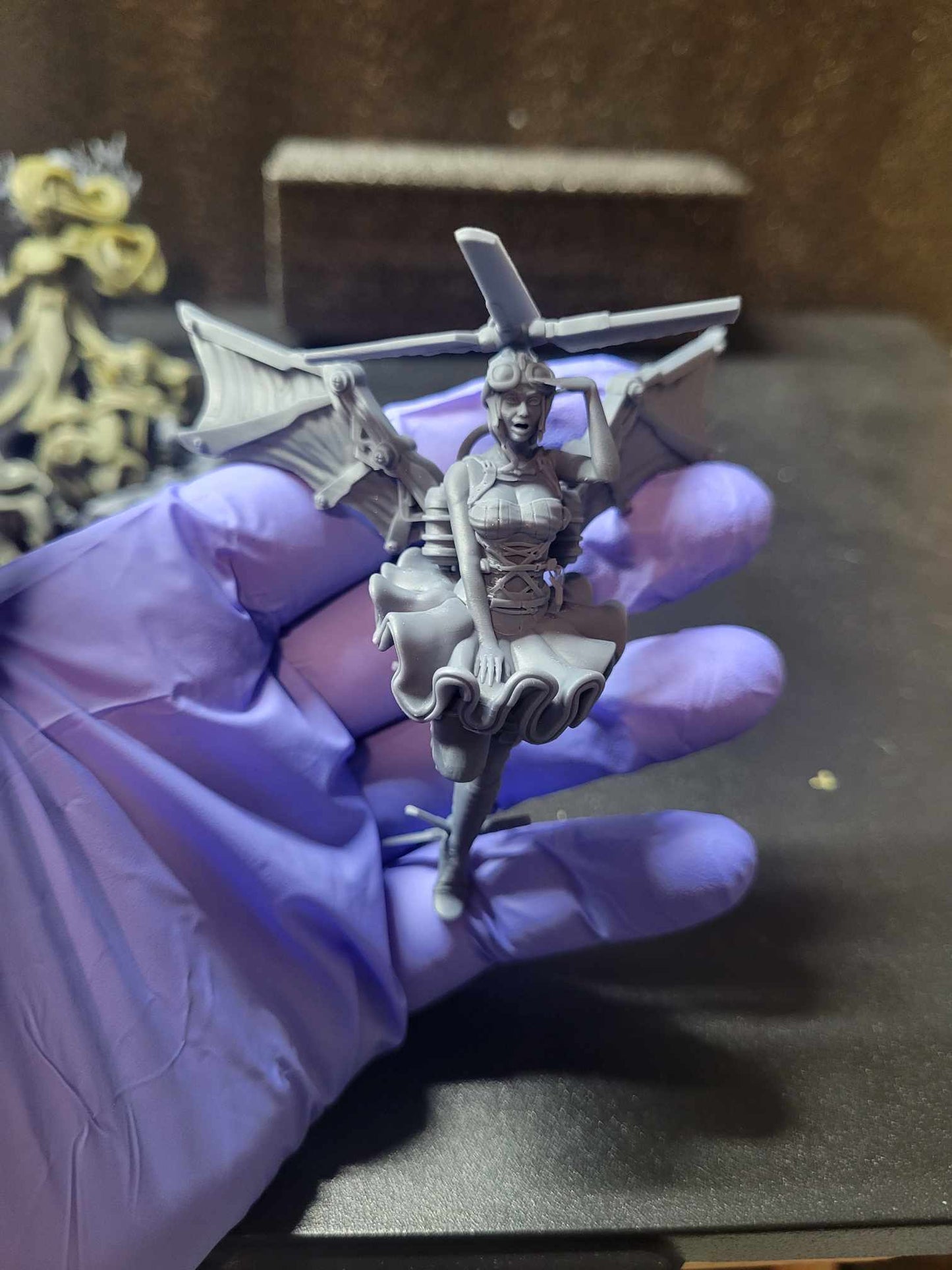 Ravi - Fantasy Girls #5 - Elara Gearspark, False Dragon - 75mm Pin Up/Figure/Model/Diorama