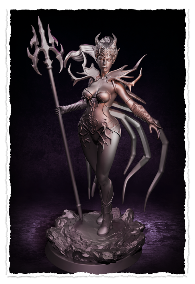 Jugglers Miniatures - Queen of Spiders #2 - 75mm Pin Up/Figure/Model/Diorama