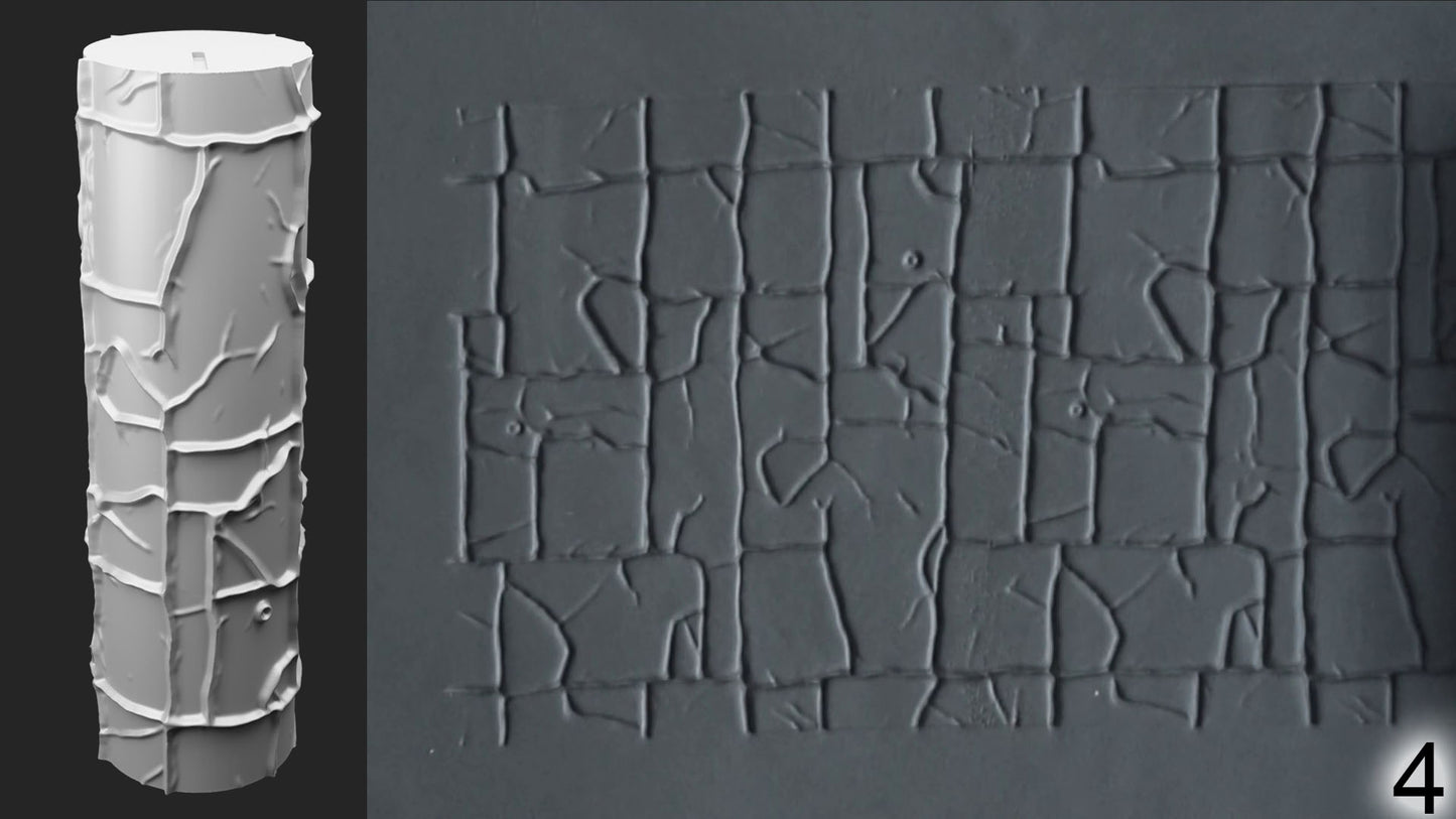 Jorrit - Texture Rollers #11 - Clay Roller for Scenery/TTRPG/Pottery Embossing
