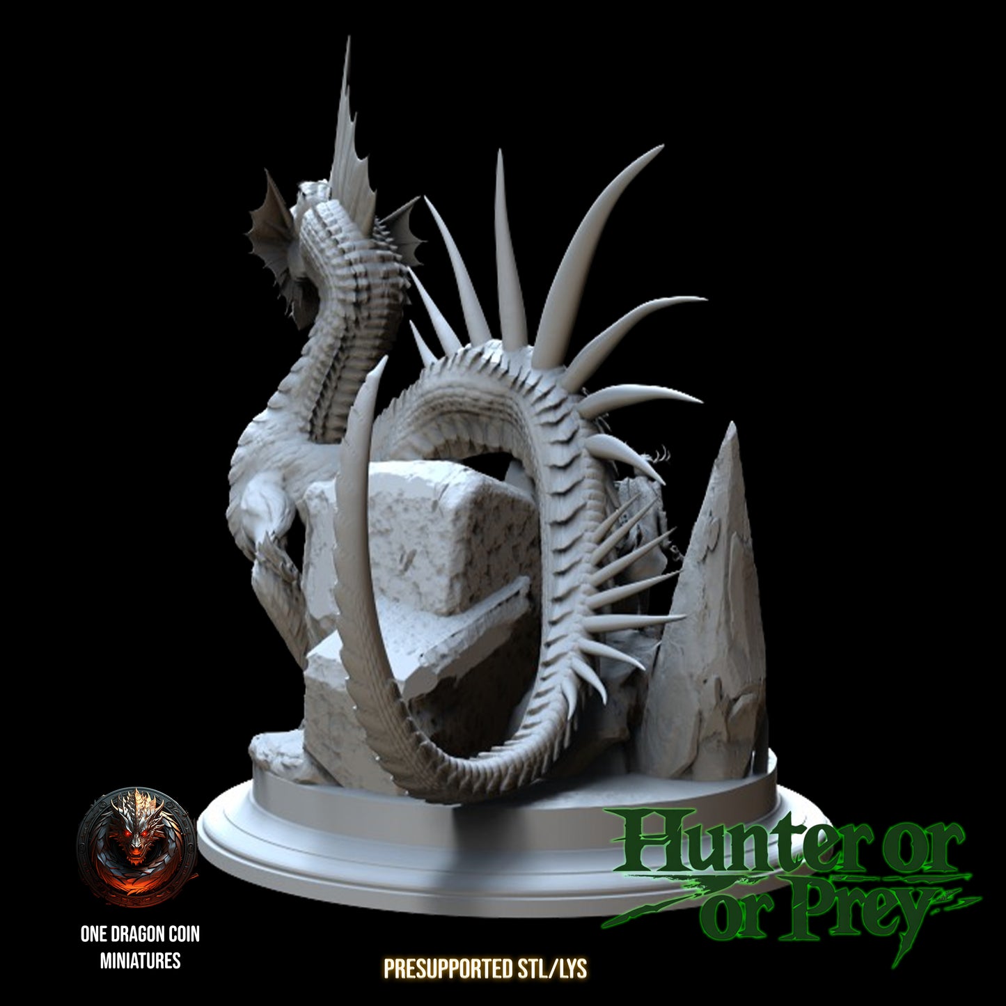 One Dragon Coin - Basilisk - DnD/TTRPG Figure/Miniature