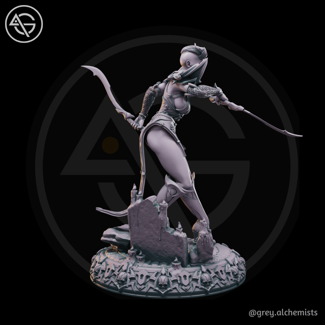 Grey Alchemists - Tiefling Assassin - 32mm/75mm DnD/Pathfinder/TTRPG Figure