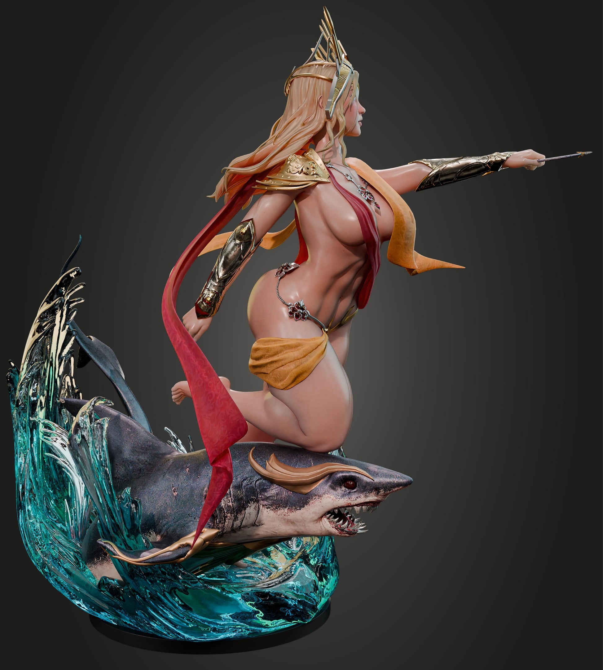 AMCM Studios - Selene Wavewalker - 32/75mm Pin Up/Figure/Model/Diorama - Helios3DPrinting