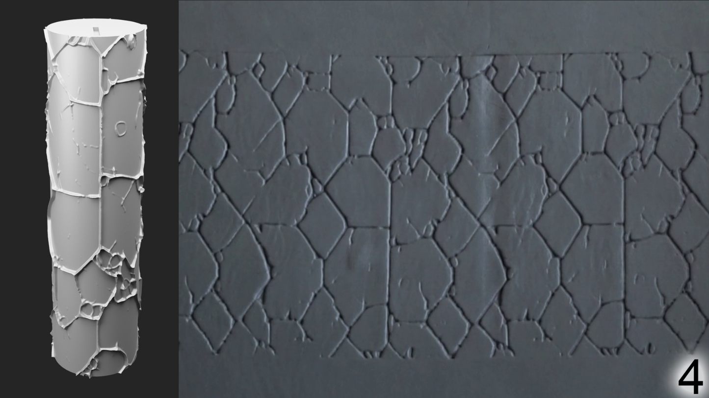 Jorrit - Texture Rollers #08 - Clay Roller for Scenery/TTRPG/Pottery Embossing