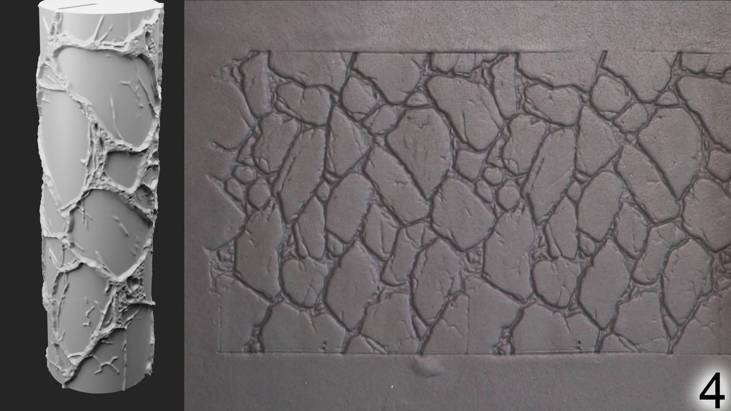 Jorrit - Texture Rollers #18 - Clay Roller for Scenery/TTRPG/Pottery Embossing