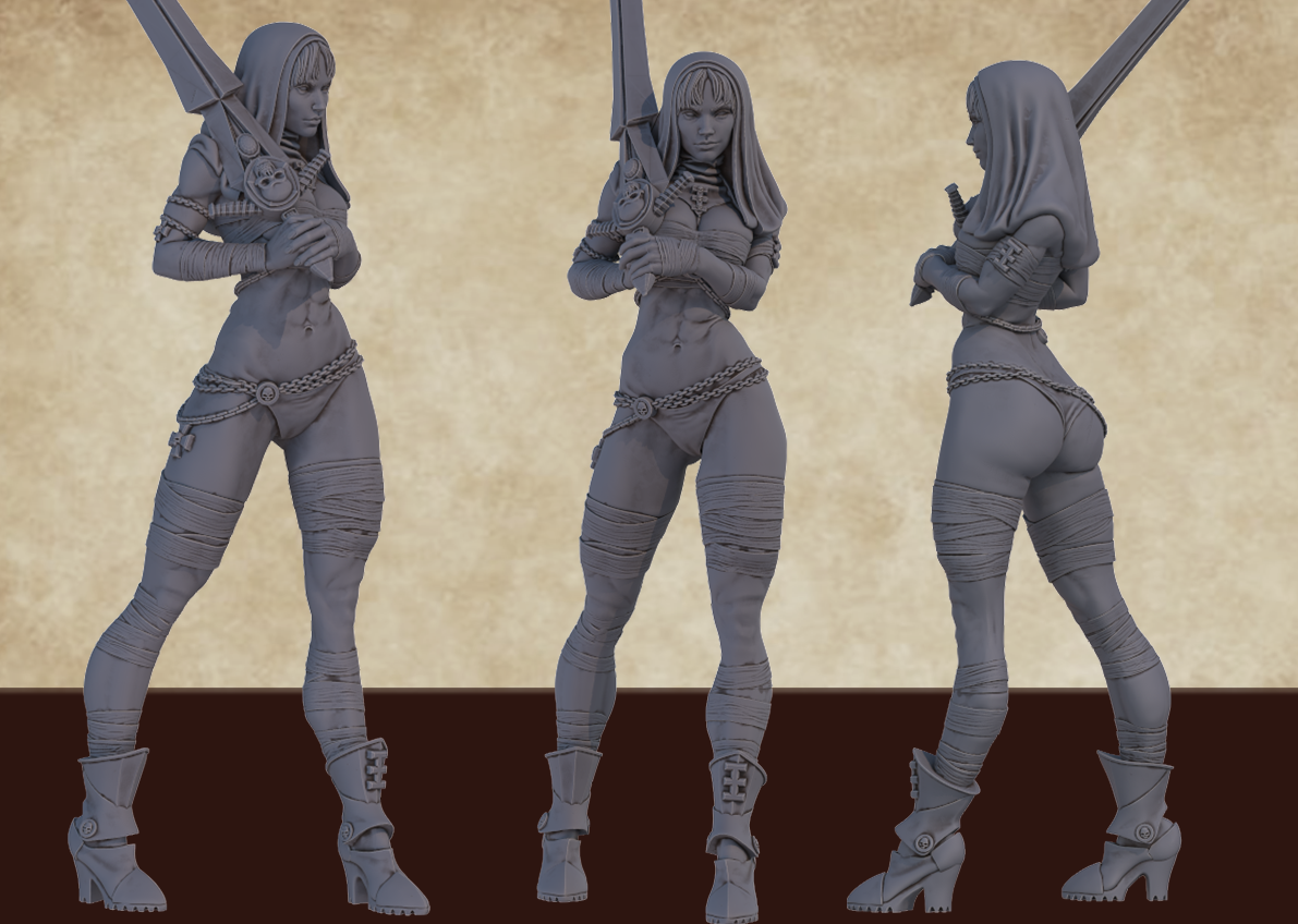 Astland - Statues of the Iron City #2.4 - 75mm Pin Up/Figure/Model/Diorama