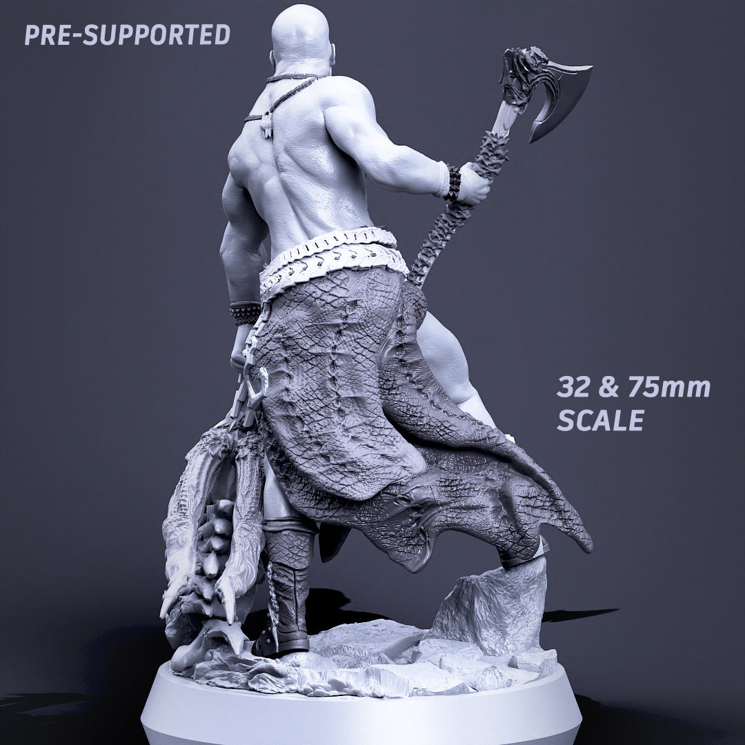 Printomancer - Boneflesh Warrior - 32/75mm Pin Up/Figure/Model/Diorama