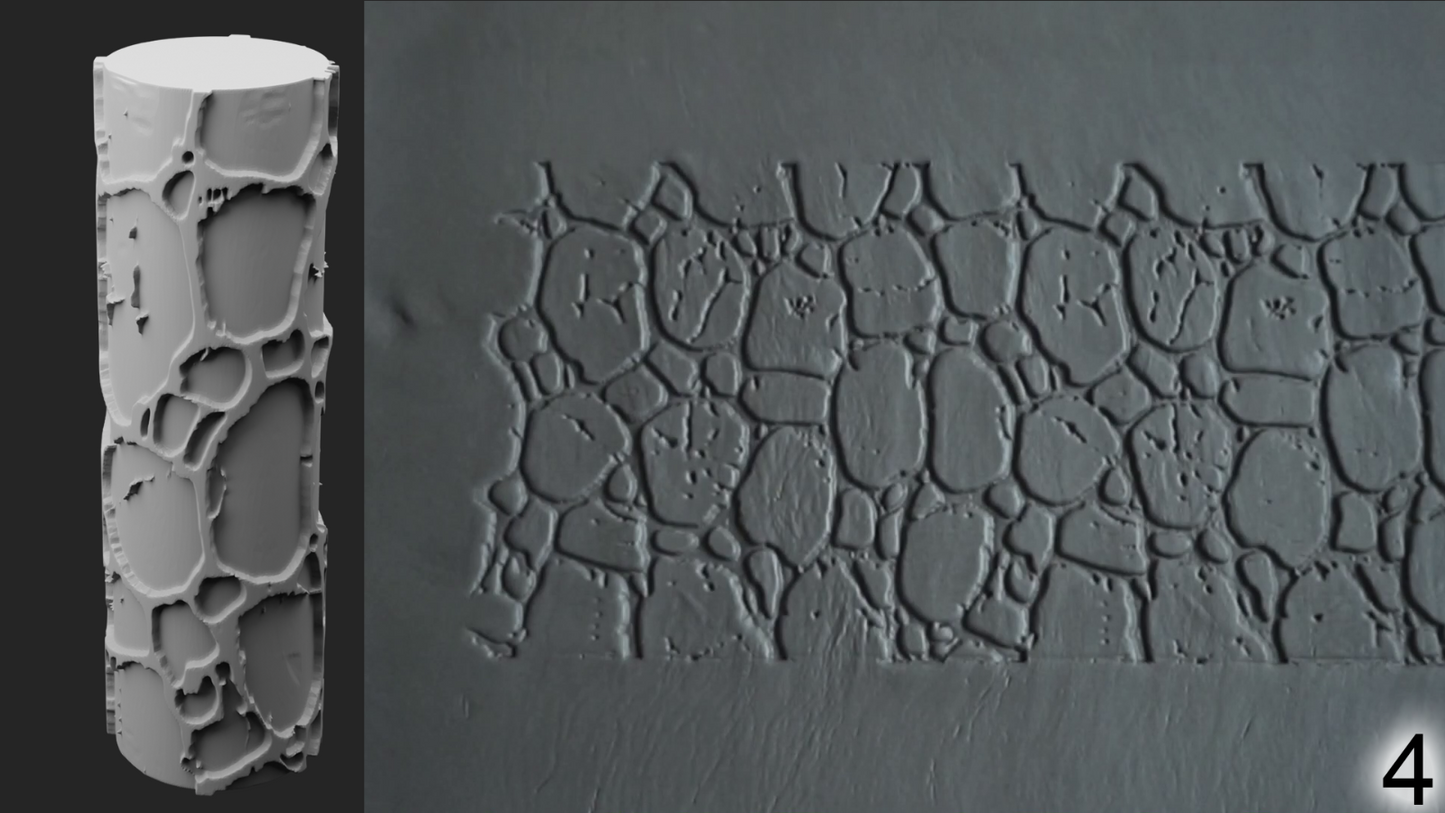 Jorrit - Texture Rollers #04 - Clay Roller for Scenery/TTRPG/Pottery Embossing
