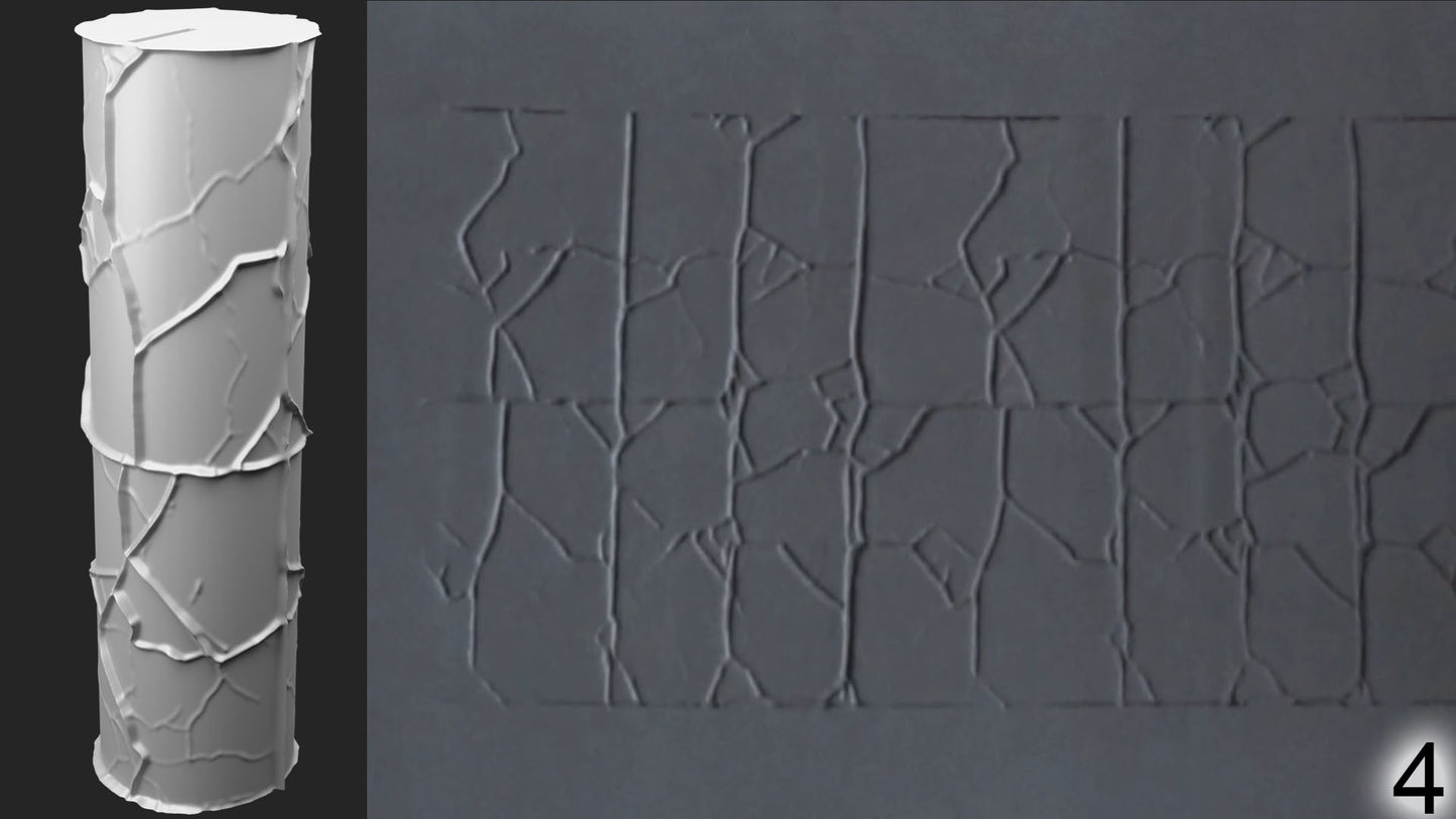 Jorrit - Texture Rollers #10 - Clay Roller for Scenery/TTRPG/Pottery Embossing