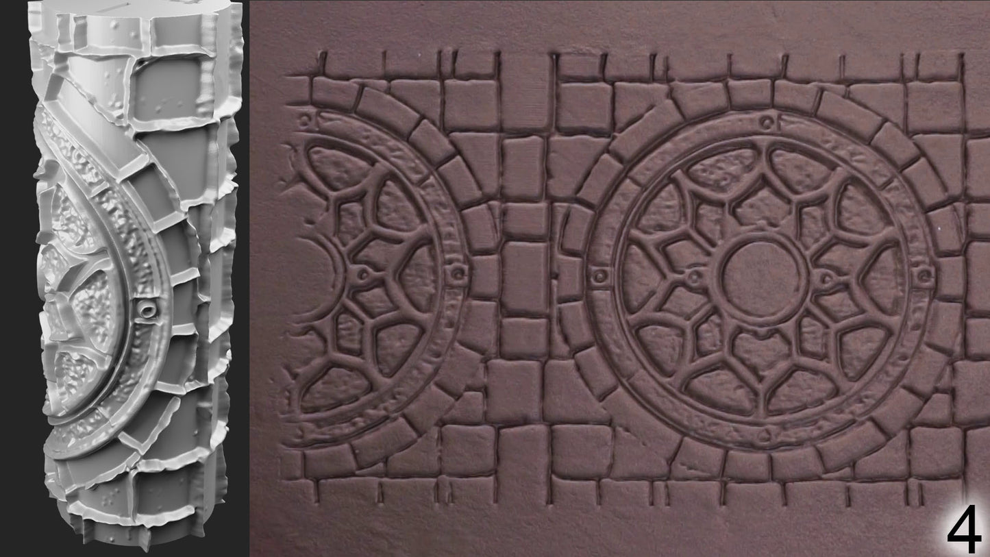 Jorrit - Texture Rollers #23 - Clay Roller for Scenery/TTRPG/Pottery Embossing