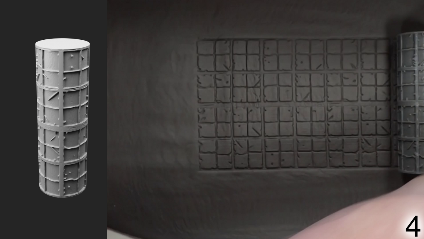Jorrit - Texture Rollers #02 - Clay Roller for Scenery/TTRPG/Pottery Embossing