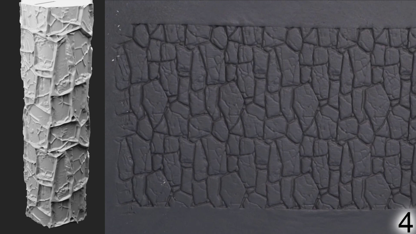 Jorrit - Texture Rollers #19 - Clay Roller for Scenery/TTRPG/Pottery Embossing