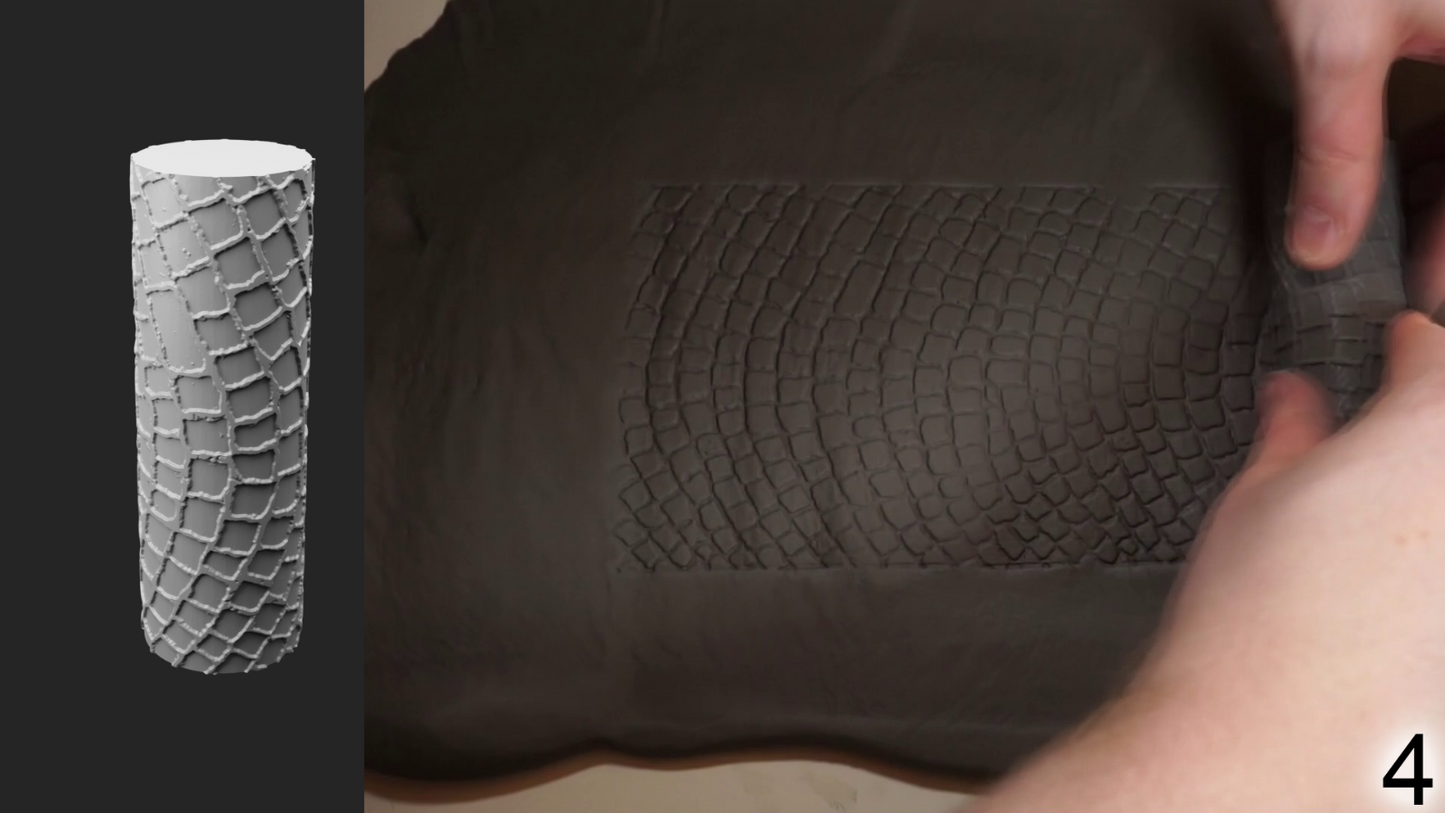 Jorrit - Texture Rollers #01 - Clay Roller for Scenery/TTRPG/Pottery Embossing