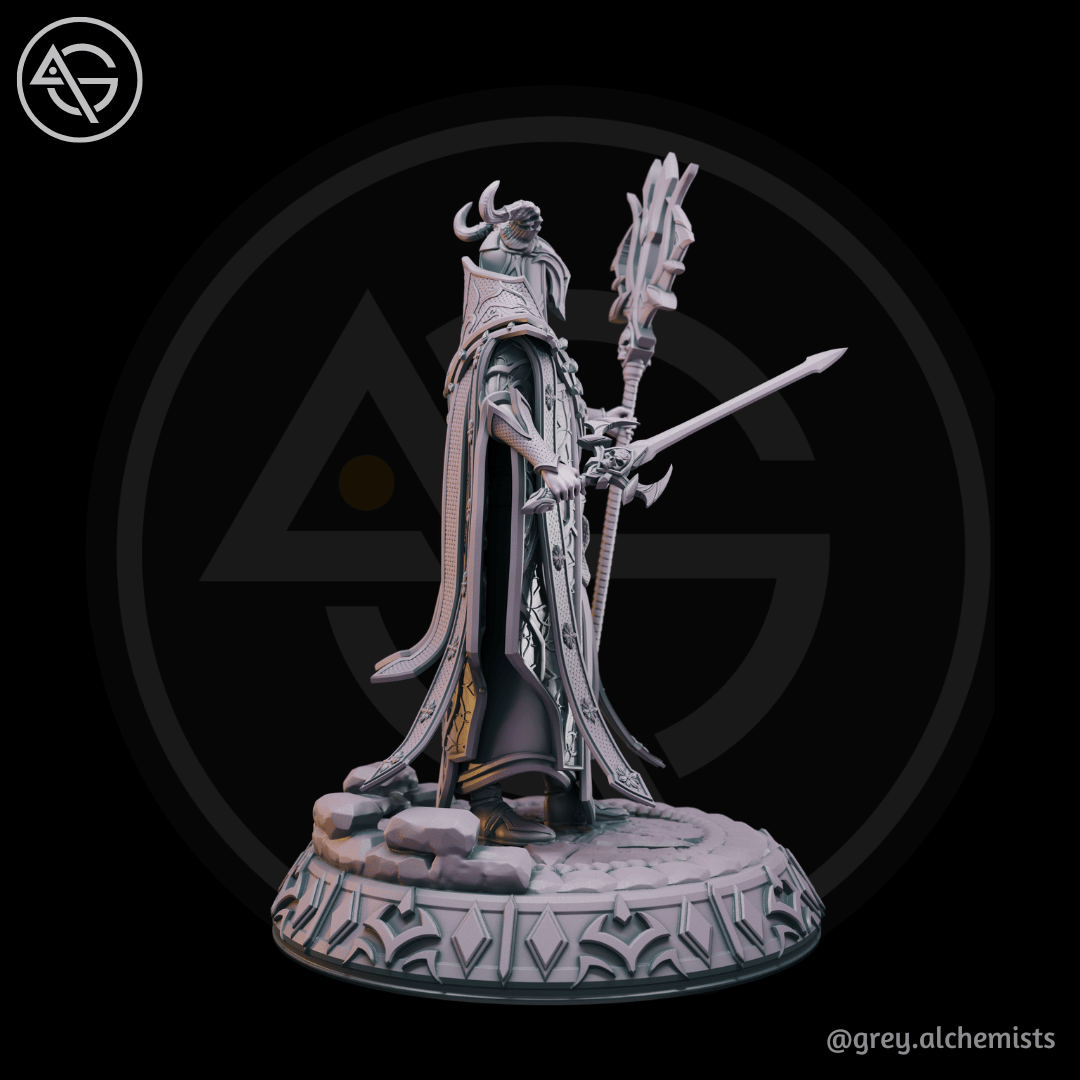 Grey Alchemists - Tiefling Warlock - 32mm/75mm DnD/Pathfinder/TTRPG Figure