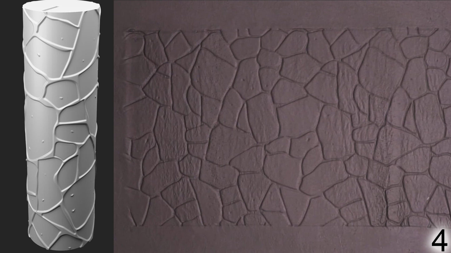 Jorrit - Texture Rollers #14 - Clay Roller for Scenery/TTRPG/Pottery Embossing