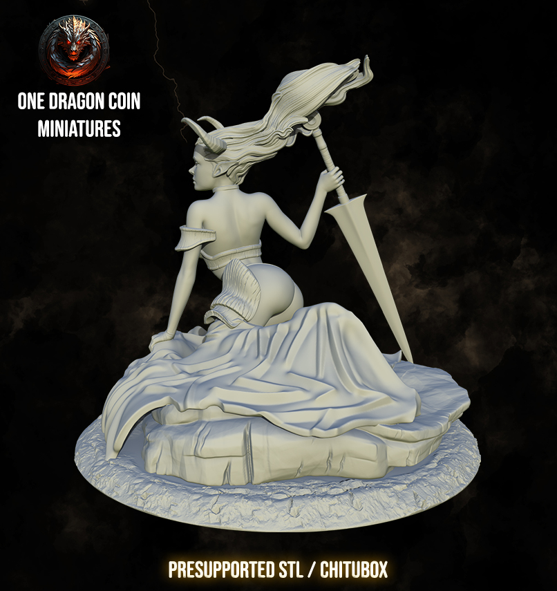 One Dragon Coin - Eveloria, Demon Princess -  75mm Pin Up/Figure/Model/Diorama