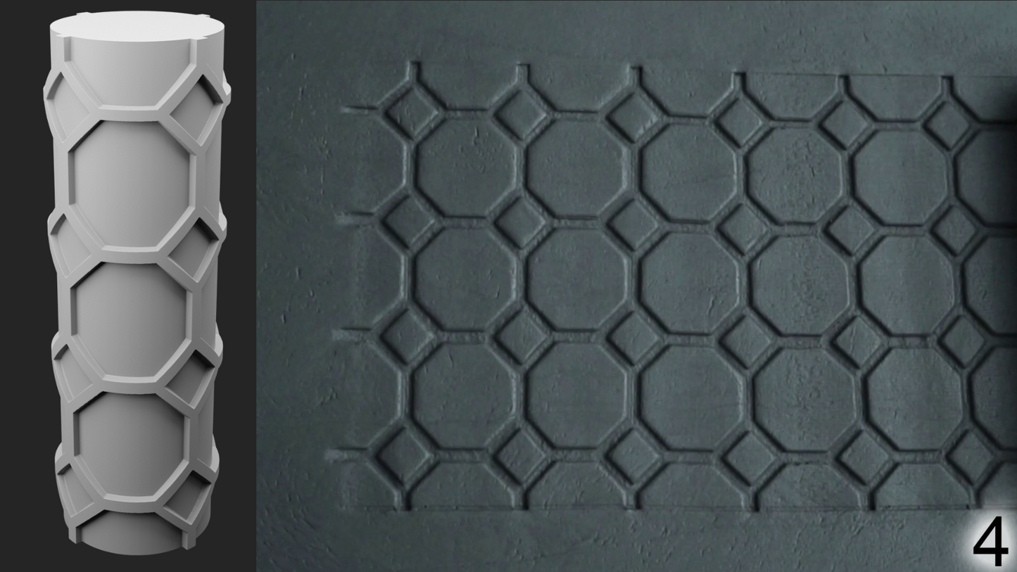 Jorrit - Texture Rollers #06 - Clay Roller for Scenery/TTRPG/Pottery Embossing