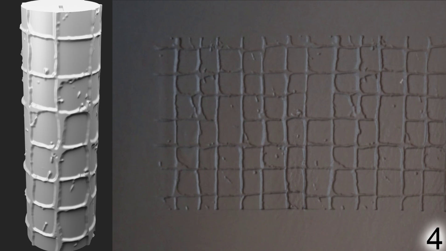 Jorrit - Texture Rollers #12 - Clay Roller for Scenery/TTRPG/Pottery Embossing