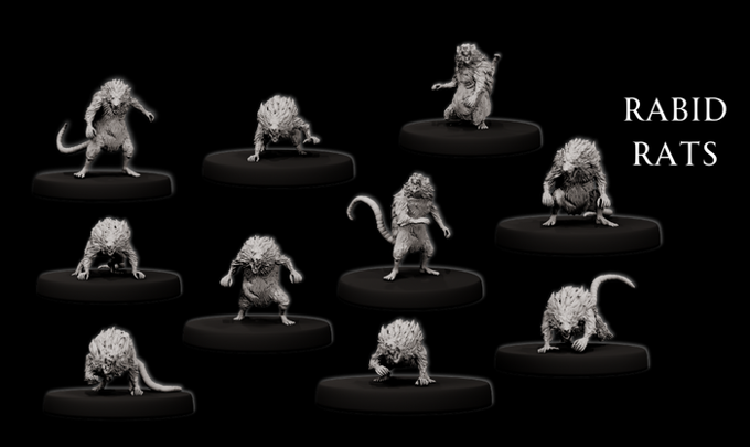 Forged Path - Willowbrook Underworld - Rabid Rats - DnD/TTRPG Figure/Miniature