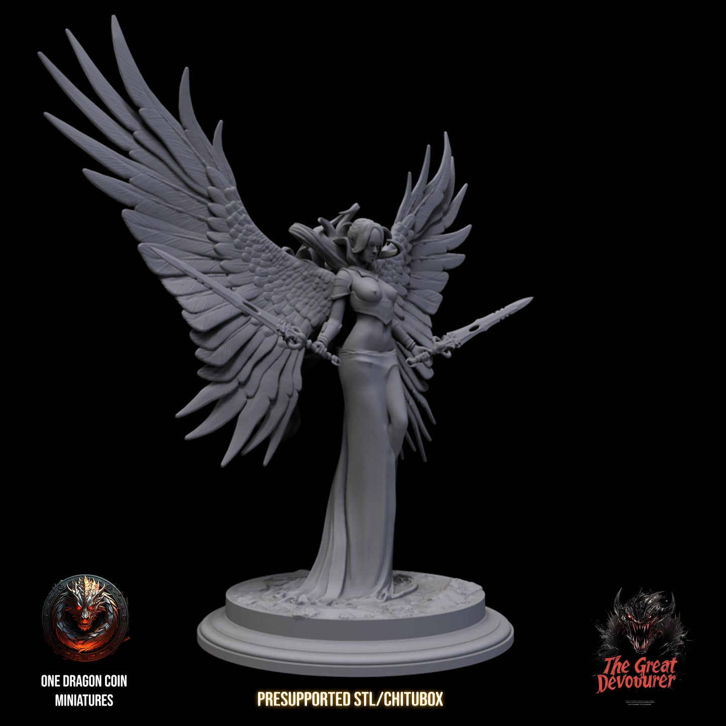 One Dragon Coin - Lucia, Archangel - DnD/TTRPG Figure/Miniature
