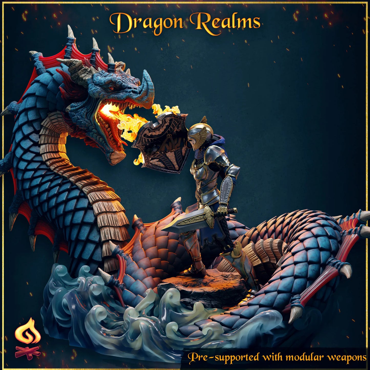 Safehold - Dragon Realms - Elysia vs Morgravax - 120mm Pin Up/Figure/Model/Diorama