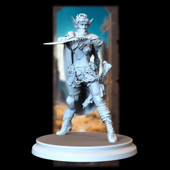 Broken Sword - Post Apocalyptic Elves - Kai Stormcaller - 75/100mm Pin Up/Figure/Model/Diorama