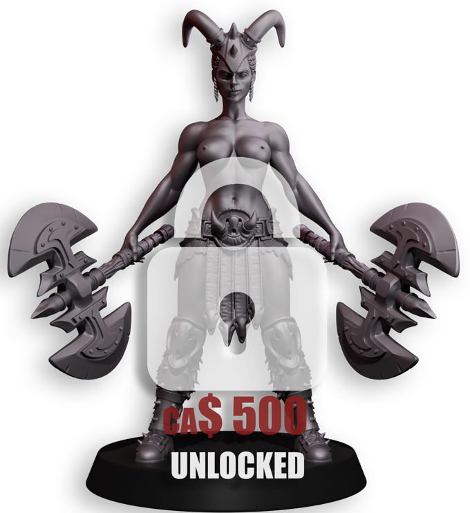 Lady Miniatures - Valka Skullcrusher #1 - 75mm Pin Up/Figure/Model/Diorama