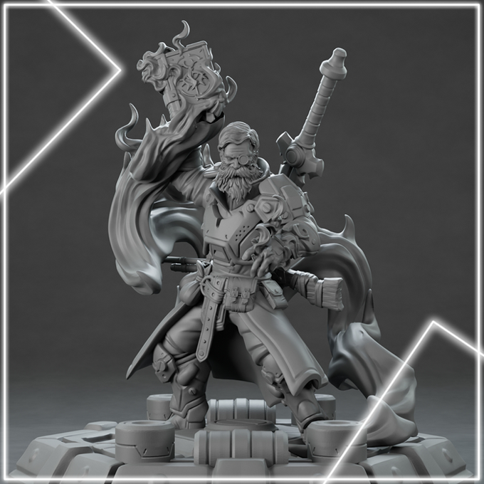 Brayan Nafarrate - Technomancer #3 - 3 Poses - DnD/TTRPG Figure/Miniature