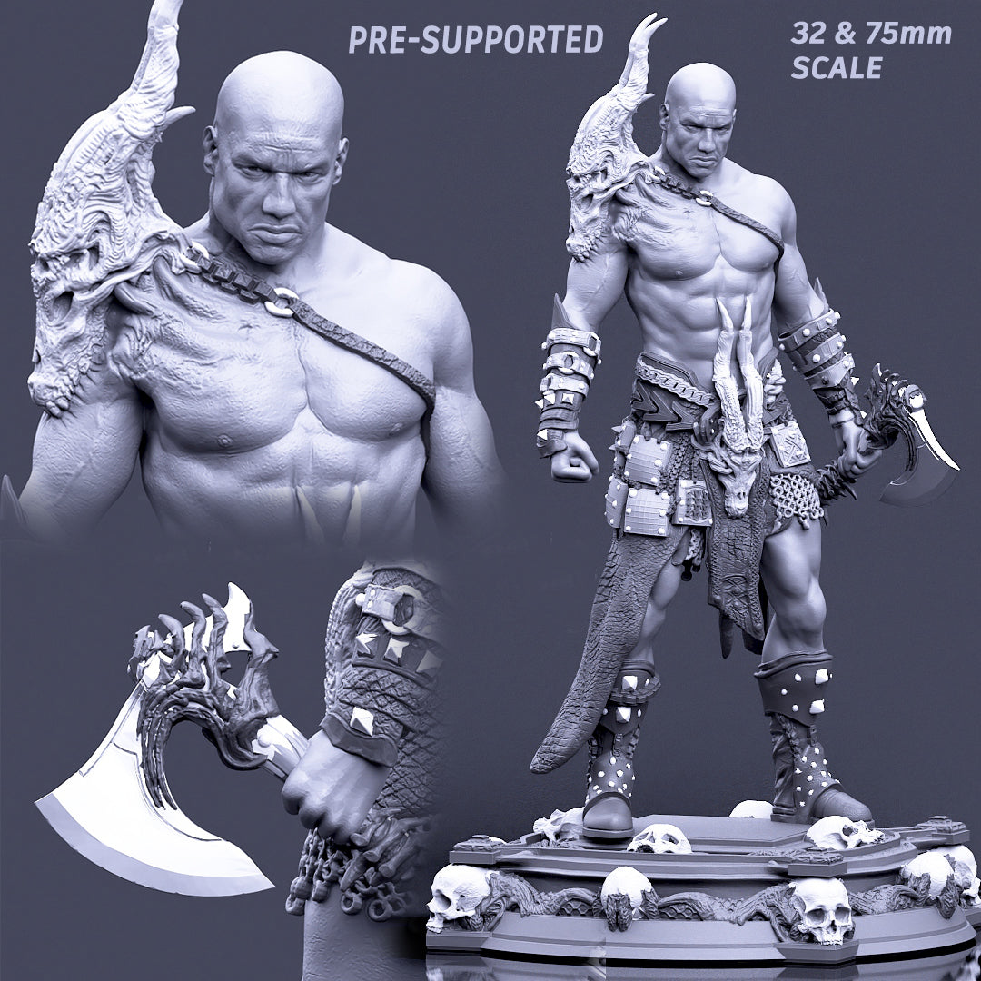 Printomancer - Dragon Warrior - 32/75mm Pin Up/Figure/Model/Diorama