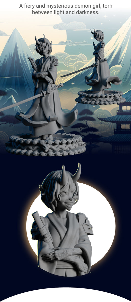 AsymSculpts - Sculpted Sisters: Oriental - Oni #1 - 75mm Pin Up/Figure/Model/Diorama