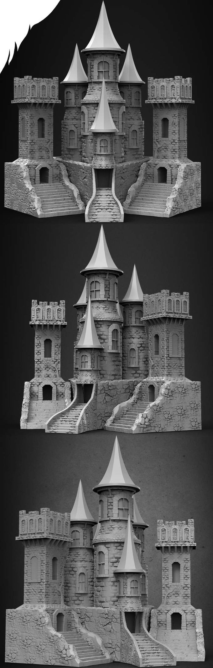 Slope3D - Abandoned Castle Dice Tower - DnD/TTRPG/Roleplaying/Wargames