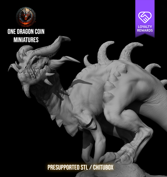One Dragon Coin - Earthspike Drake - DnD/TTRPG Figure/Miniature