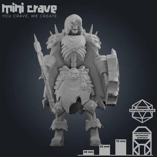 Mini Crave - Xiona Undeads - Warrior #1 - DnD/TTRPG Figure/Miniature