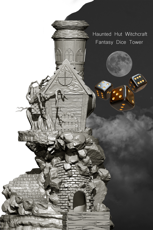 Slope3D - Haunted Hut Dice Tower - DnD/TTRPG/Roleplaying/Wargames