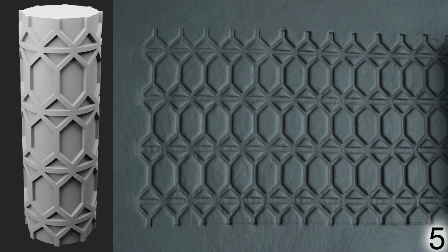 Jorrit - Texture Rollers #06 - Clay Roller for Scenery/TTRPG/Pottery Embossing