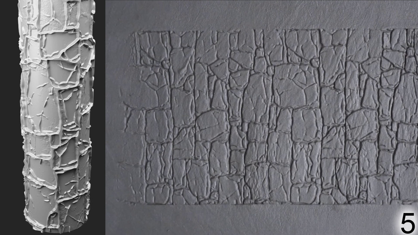 Jorrit - Texture Rollers #15 - Clay Roller for Scenery/TTRPG/Pottery Embossing