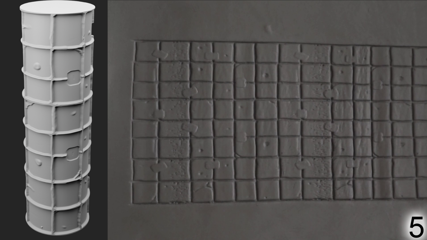 Jorrit - Texture Rollers #05 - Clay Roller for Scenery/TTRPG/Pottery Embossing