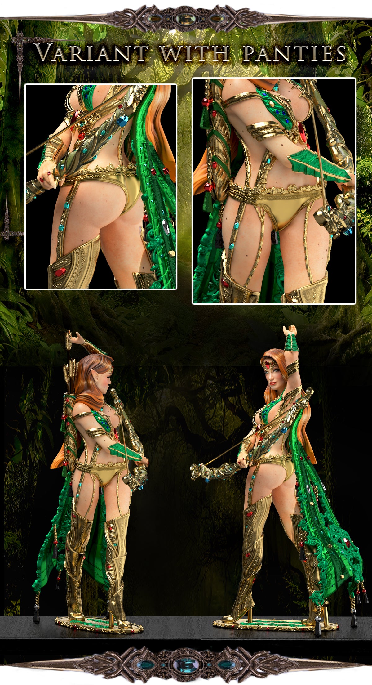 Printomancer - Laurel: Forest Elf - 1/12 200mm Pin Up/Figure/Model/Diorama