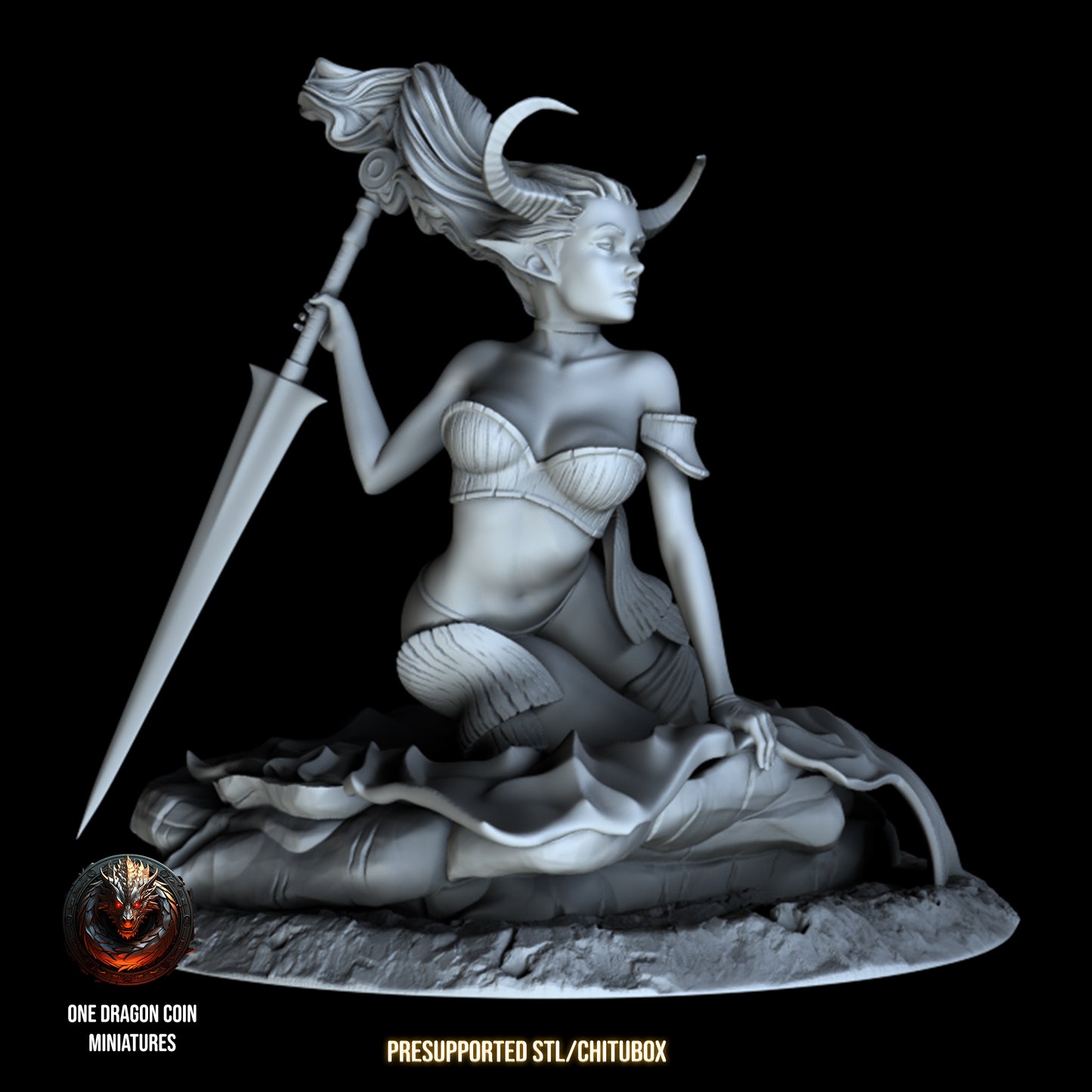 One Dragon Coin - Eveloria, Demon Princess -  75mm Pin Up/Figure/Model/Diorama