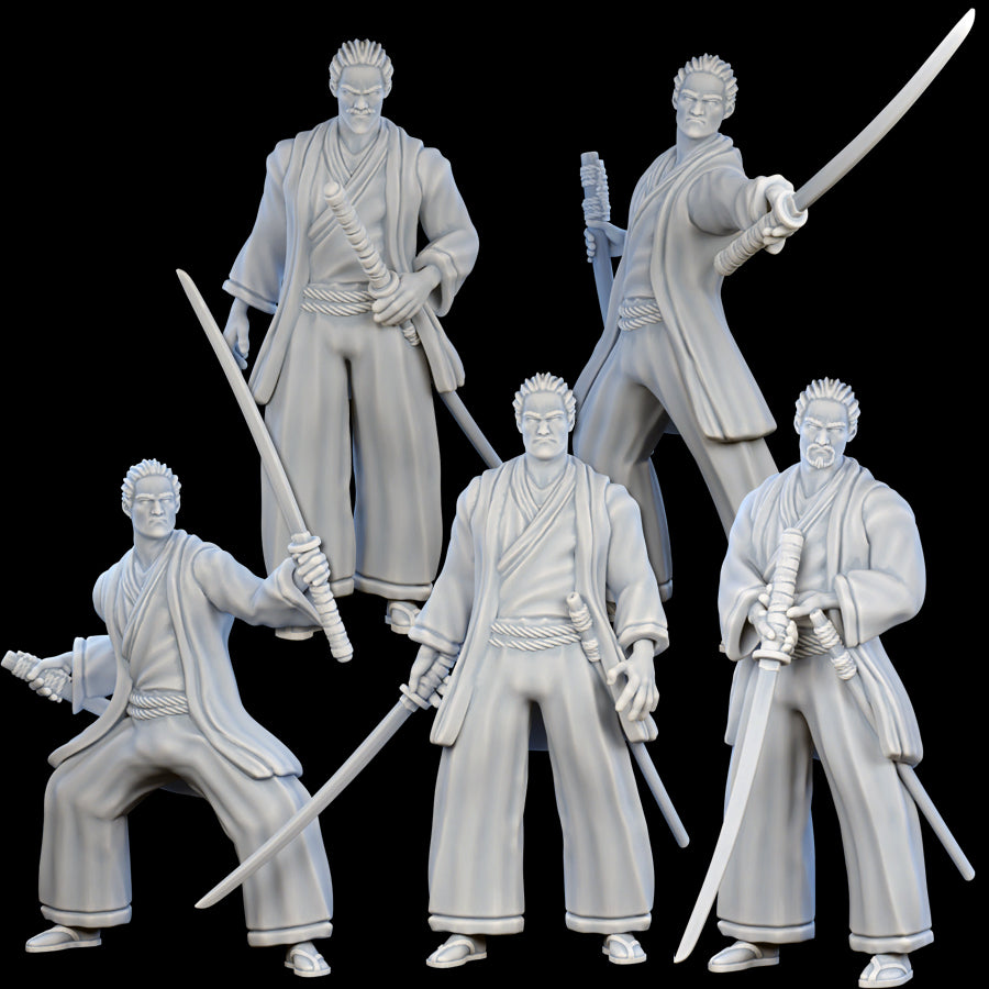 YourNeighborKnight - Bushido 3 - Kimono Samurai - DnD/TTRPG Figure/Miniature