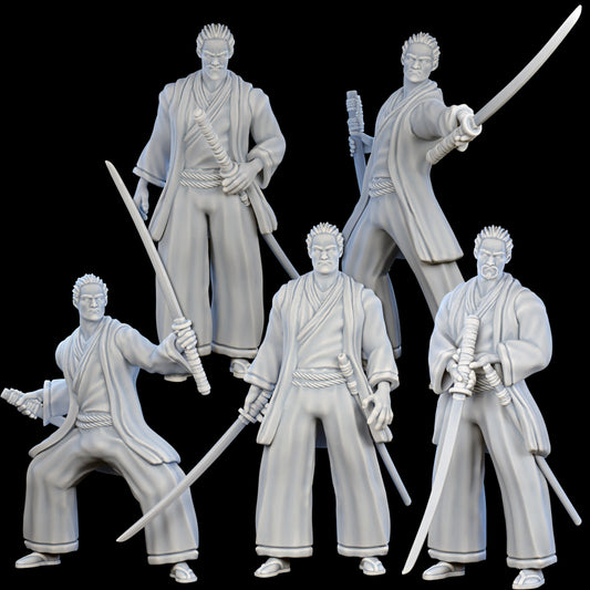 YourNeighborKnight - Bushido 3 - Kimono Samurai - DnD/TTRPG Figure/Miniature