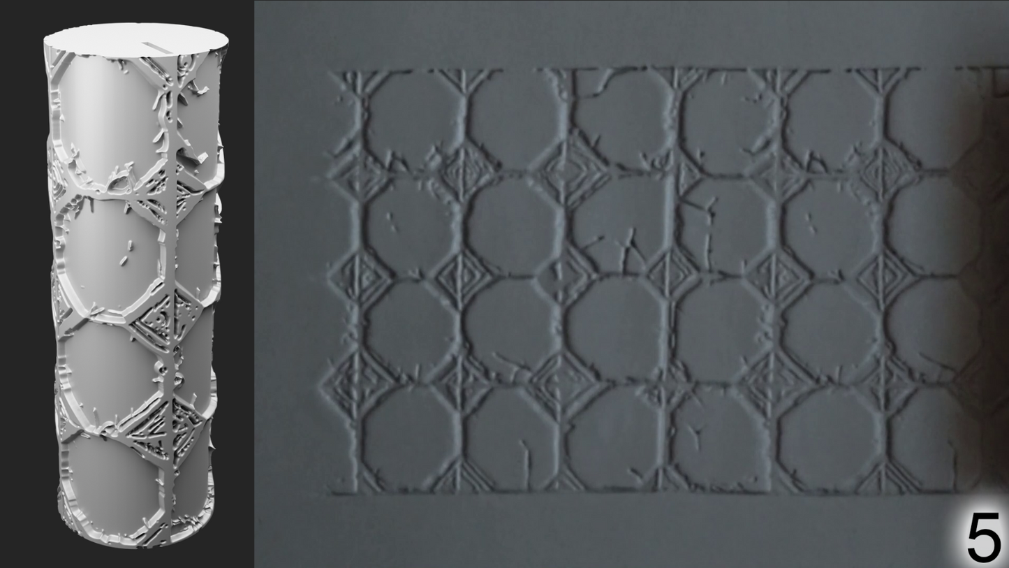 Jorrit - Texture Rollers #08 - Clay Roller for Scenery/TTRPG/Pottery Embossing