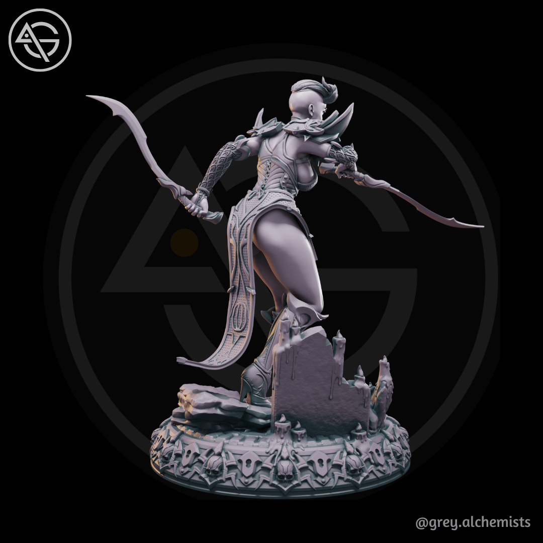 Grey Alchemists - Tiefling Assassin - 32mm/75mm DnD/Pathfinder/TTRPG Figure