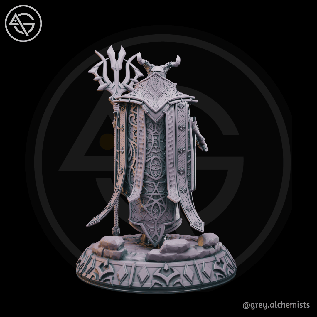 Grey Alchemists - Tiefling Warlock - 32mm/75mm DnD/Pathfinder/TTRPG Figure