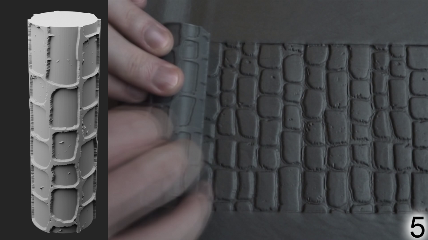 Jorrit - Texture Rollers #04 - Clay Roller for Scenery/TTRPG/Pottery Embossing