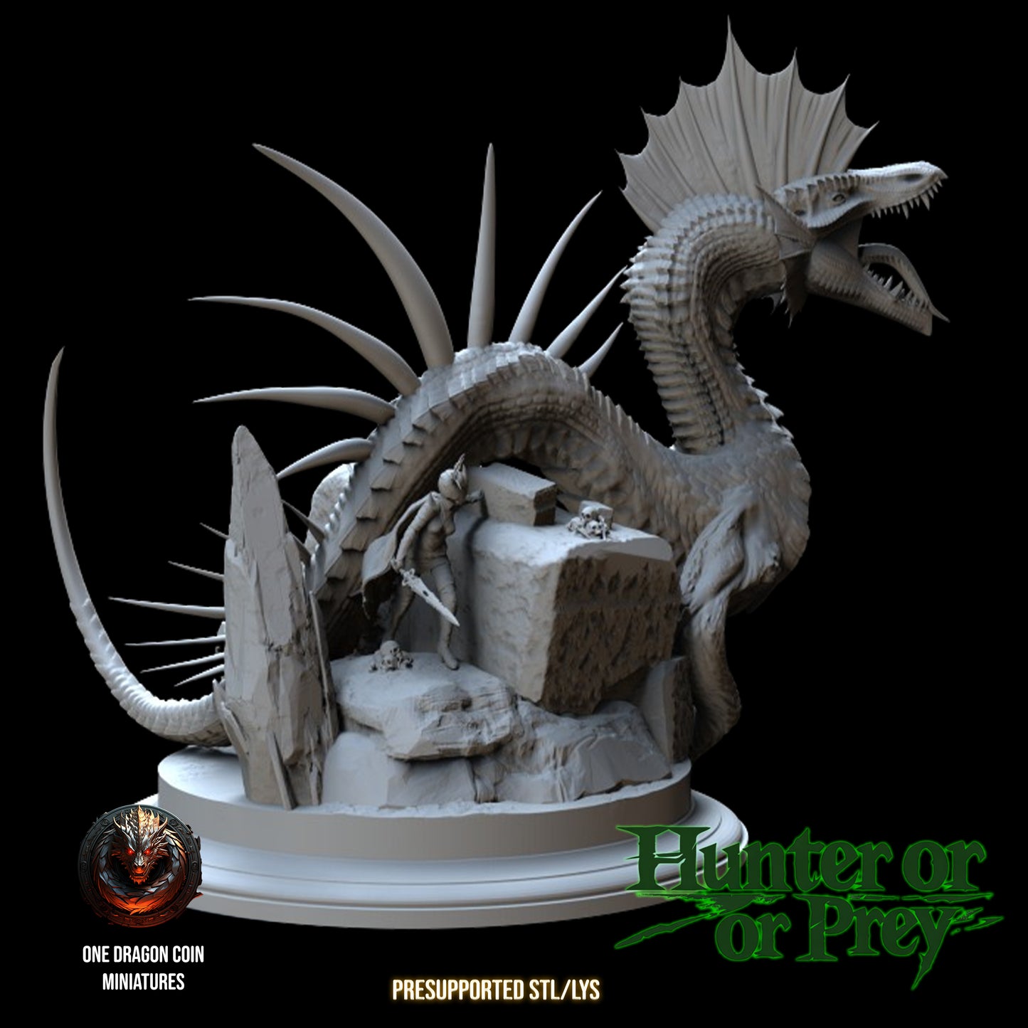One Dragon Coin - Basilisk - DnD/TTRPG Figure/Miniature