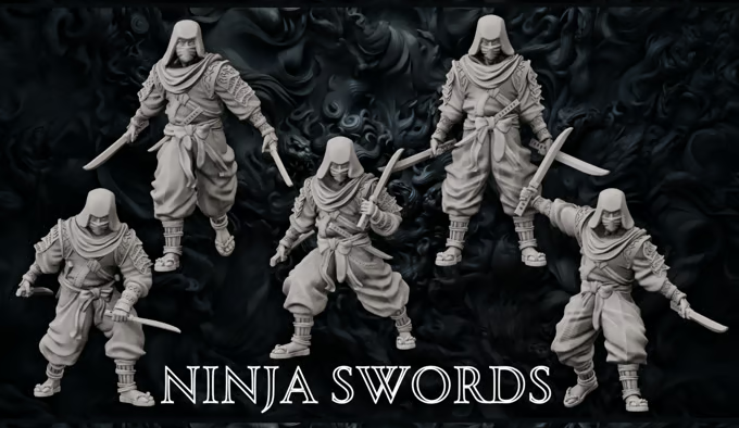 Forged Path - Tokugawa Ronin - Ninja Sword - DnD/Pathfinder/TTRPG Figure